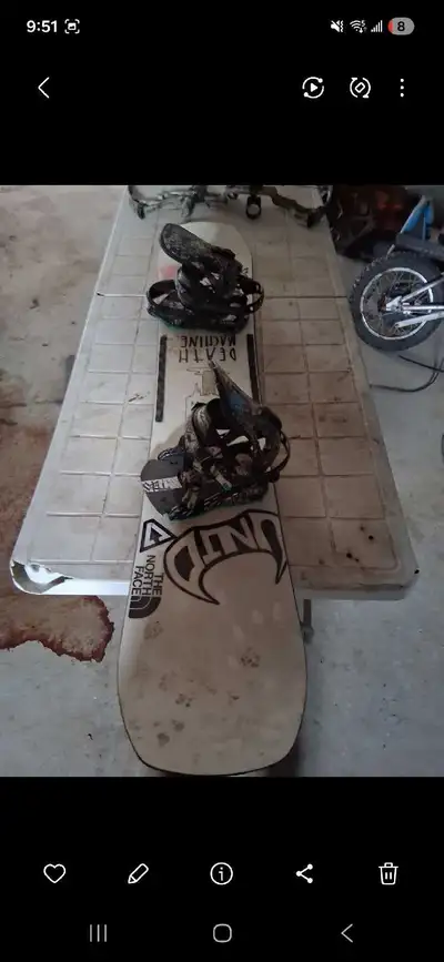 snowboard, and bindings, View more