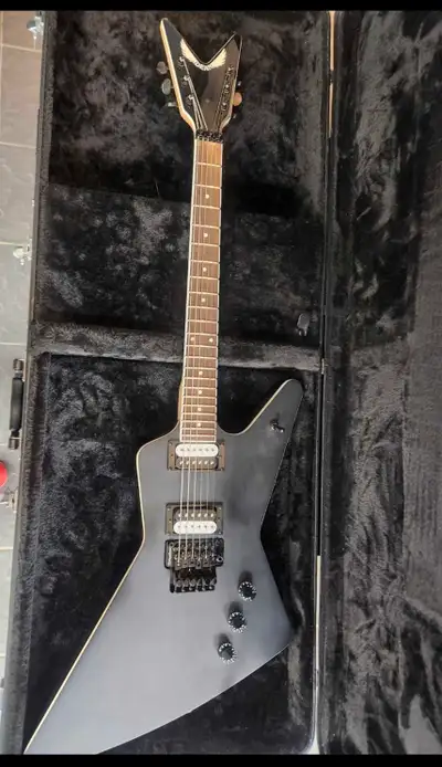 Dean Explorer Satin Black 6 string electric guitar. , View more