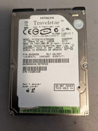 Hitachi Travel star 120 GB 2.5" Sata hdd