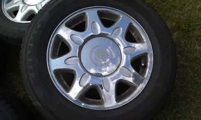 Have a set of 4 1998 Cadillac Eldorado Rims. 16 inch rims 16X7J 43 In Good condition. (The tires on...
