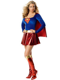 New in package Supergirl Deluxe Adult Costume - size M/L