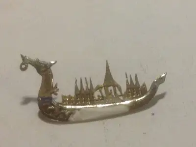 Siam Sterling Silver and Enamel Dragon Gondola Pin, View more