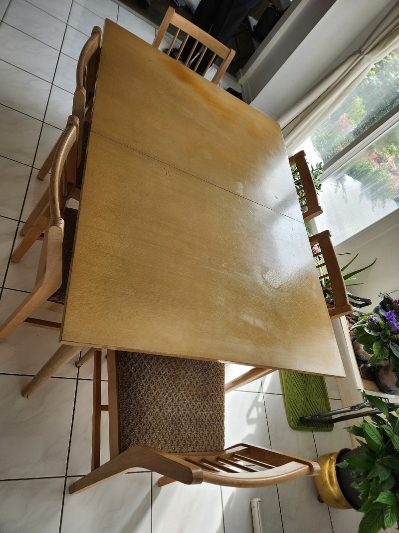 MCM Vintage Krug Dining Table Set with Chairs Hutch Sideboard Dining