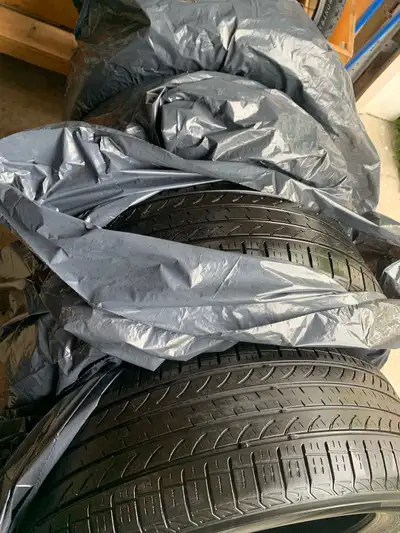 set of two used all season tires off rim up for sale. Zero damage with good tread can go on the road...