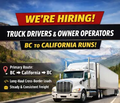 WE’RE HIRING TRUCK DRIVERS & OWNER OPERATORS! We are currently hiring Owner Operators experienced Tr...
