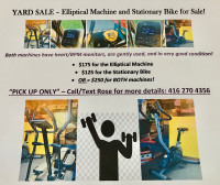 Elliptical machine for sale - Pick up only