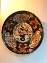 21.5" Large quality antique Japanese Imari hand painted charger
