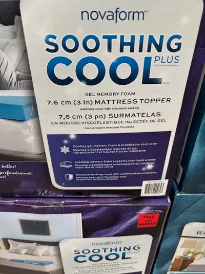 This is a 77 inch by 60 inch wide mattress foam topper. It is 3 inches thick. Clean and slightly use...