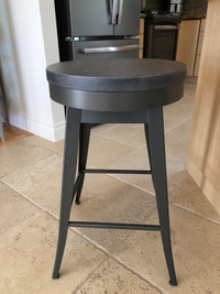 Amisco steel and wooden swivel counter stools