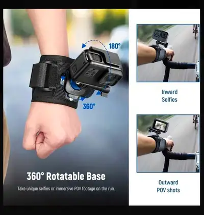 Wrist Strap Mount for Action Cam, Ski Snowboard ebike, View more