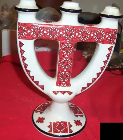 Ukrainian Candle Holder Candlestick Candelabra Ukraine Ceramic++, View more