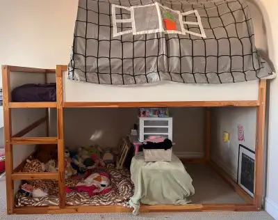 Reversible bed, white/pine, Twin from IKEA (KURA), View more