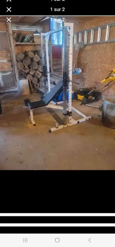 Rack d'entraînement Body Solid Avec le banc= 300.$ Ou Si vous préférez sans le banc =200.$ Dimension...