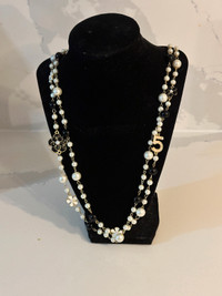 Fashion Designer Inspired Camellia Pearl Long Luxury Necklace