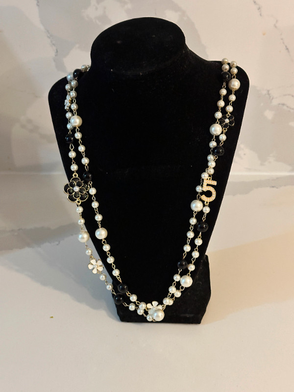 Fashion Designer Inspired Camellia Pearl Long Luxury Necklace in Jewellery & Watches in Barrie