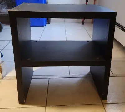 FREE:  small black IKEA corner table shelf, View more