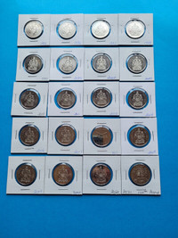 Canada 50 cent collection-1995 to 2021