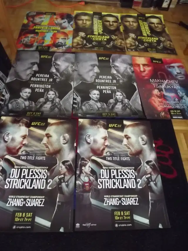 8 VARIOUS UFC FIGHT EVENT POSTERS BUNDLE DEAL:#301-312/2024-2025 in Arts & Collectibles in City of Toronto - Image 5