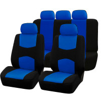 Housses de sièges d'auto complet en tissu bleu et noir