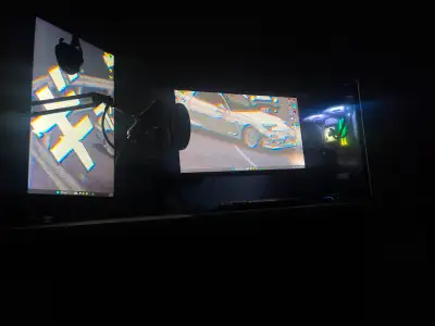 PC Gaming Setup - Complete Package (PC,2xMonitor,KbM,Mic,etc), View more