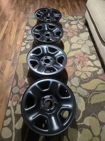 17" jeep wrangler steel rims, $150 OBO
