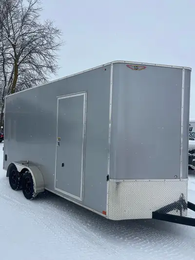 2023 H And H enclosed 7x16 plus V, EXTRA tall height with 7ft 8 inch(92”) truss interior, and 87” re...