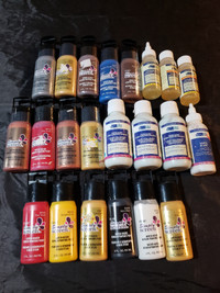 Lot of Plaid screen printing paints, adhesive, emulsion remover