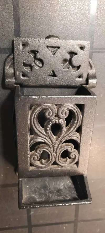 Black Cast Iron, Matches wall holder, Decor, 1970's, View more