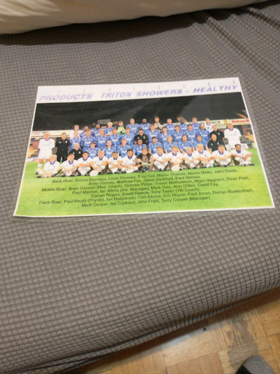 Rare 1980s-1990s laminated team picture of England Nuneaton FC, View more