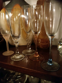 Wine or champagne flutes.