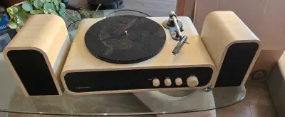  Crosley Gig Record Player with Speakers (CR6035A) – Natural Woo, View more