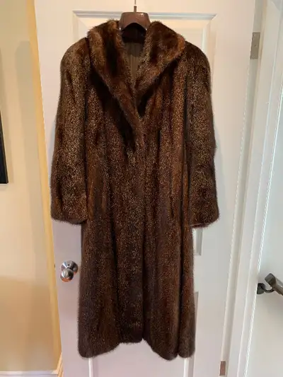 Mahogany mink coat size 12, View more