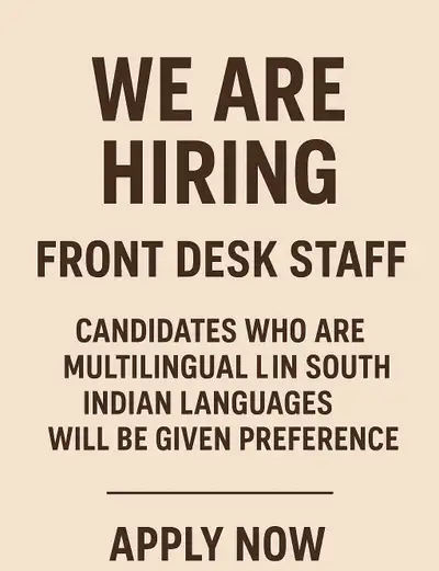 Join our team! We’re looking for front-of-house staff, preferably with the ability to speak multiple...