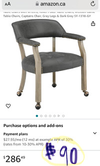Leemtorig Arm Chair on Castors, $90, 1 only