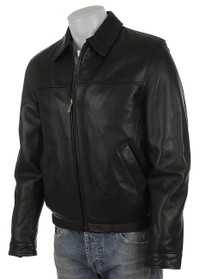 Kenneth Cole Reaction Men's Leather Bomber Jacket