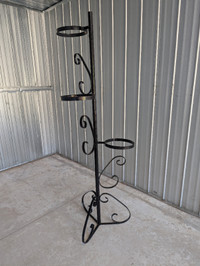 Unusual Large Wrought Iron Vintage Plant Stand