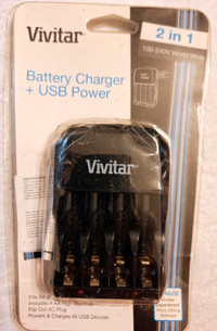 Vivitar 2in1  battery charger / USB charger.