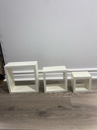 3 étagères cubes muraux - Blanc