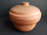 Vintage Terra Cotta Lidded Pot made in England