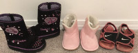 Toddler Sz 7 Skecher Light Up Boots, Booties & Nike Sandals