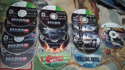 x9 Jeux video Xbox 360 Video Games Halo Mass Effect Battlefield, View more