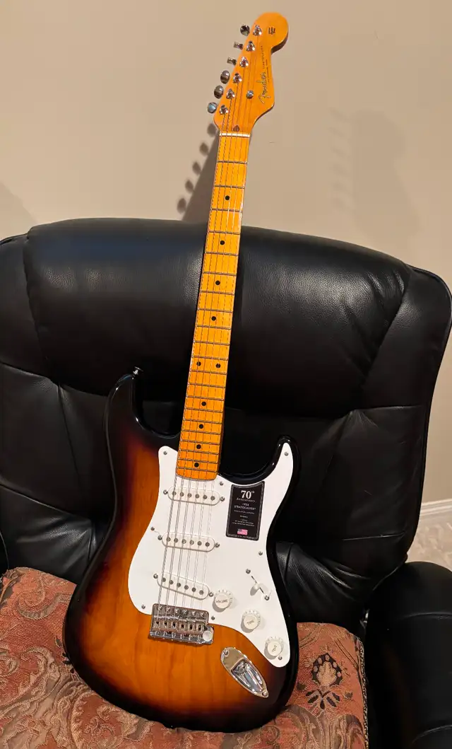 Fender 70th Anniversary American Vintage II 1954 Stratocaster in Guitars in Strathcona County - Image 8