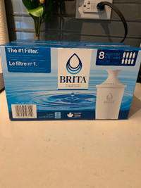 Brita water filters 8 pack, new