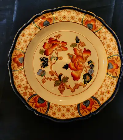 Rare 100-Year-Old Wood & Sons "Stanley" Pattern Plate 9"  Antiqu, View more