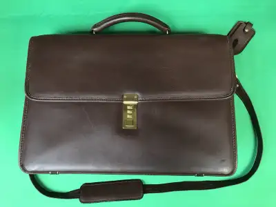 AVAILABLE Saga Leather Briefcase, View more
