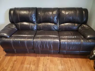 Recliner leather couch , View more
