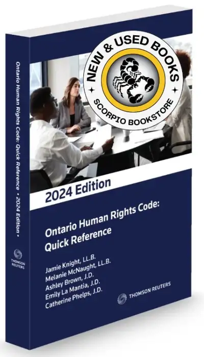 Ontario Human Rights Code Quick Reference 2024 Edition by Jamie Knight 9781668713310 Text 289-654-53...