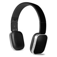 Wireless Bluetooth Foldable Headphones ~ Black & Silver NEW