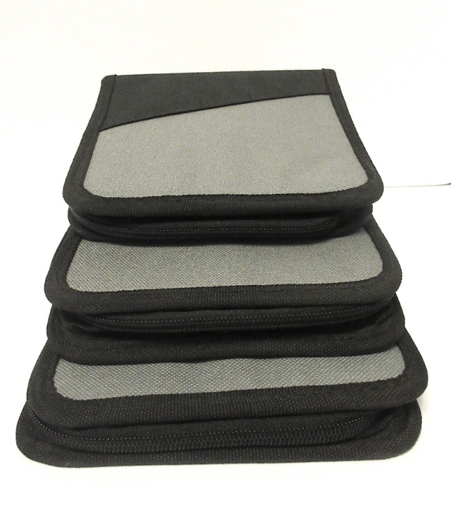 CD / DVD Wallet x 3 LOT (24 Disc Capacity each)~Black and Grey~ in CDs, DVDs & Blu-ray in Stratford