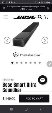 Bose smart ultra soundbar  brand new inbox